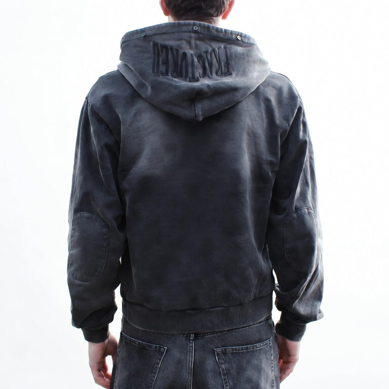 Fractured Zipper - washed Black